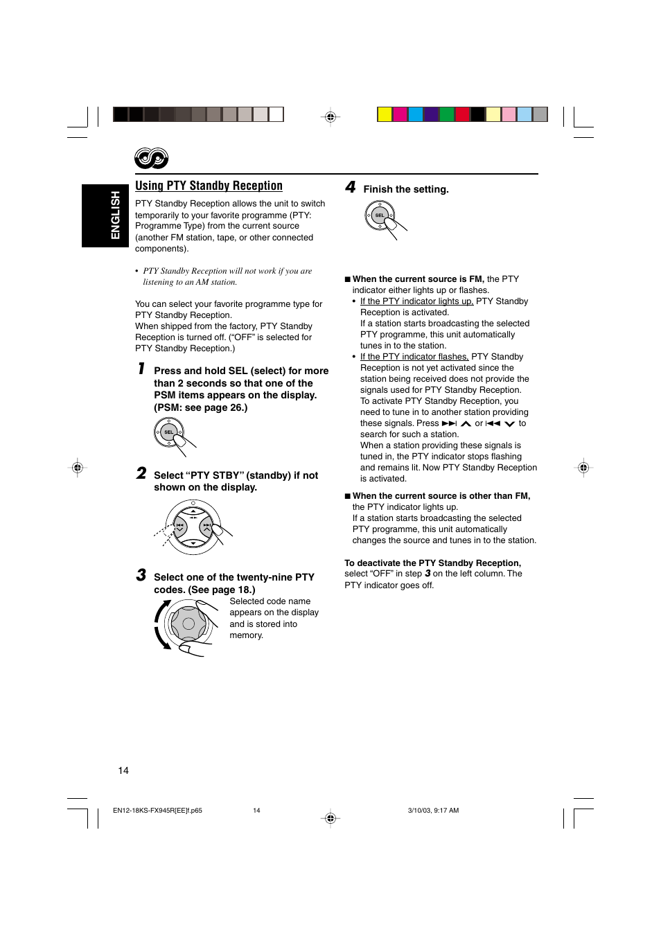 Using pty standby reception | JVC GET0122-001A User Manual | Page 14 / 48