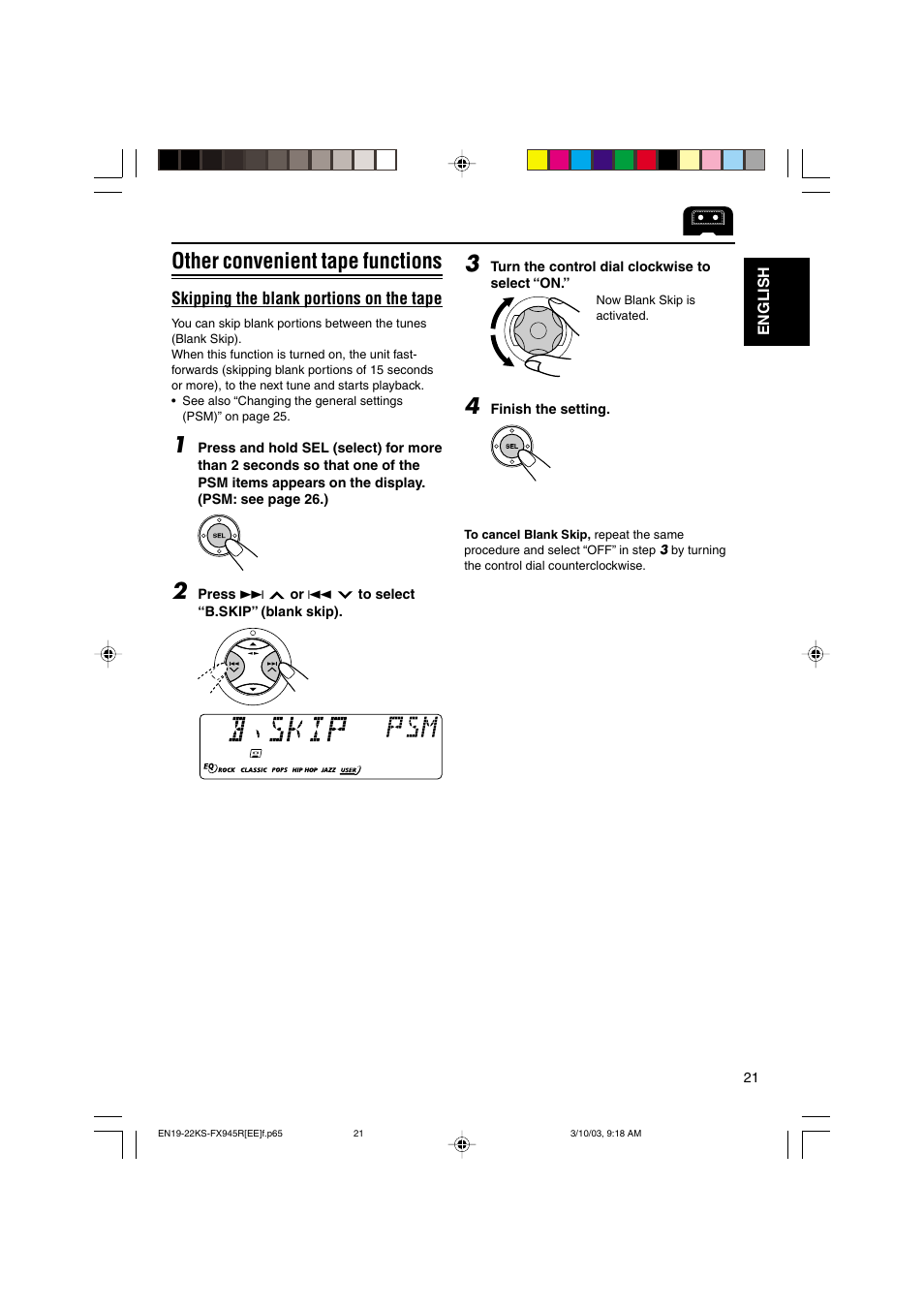 Other convenient tape functions | JVC GET0122-001A User Manual | Page 21 / 48