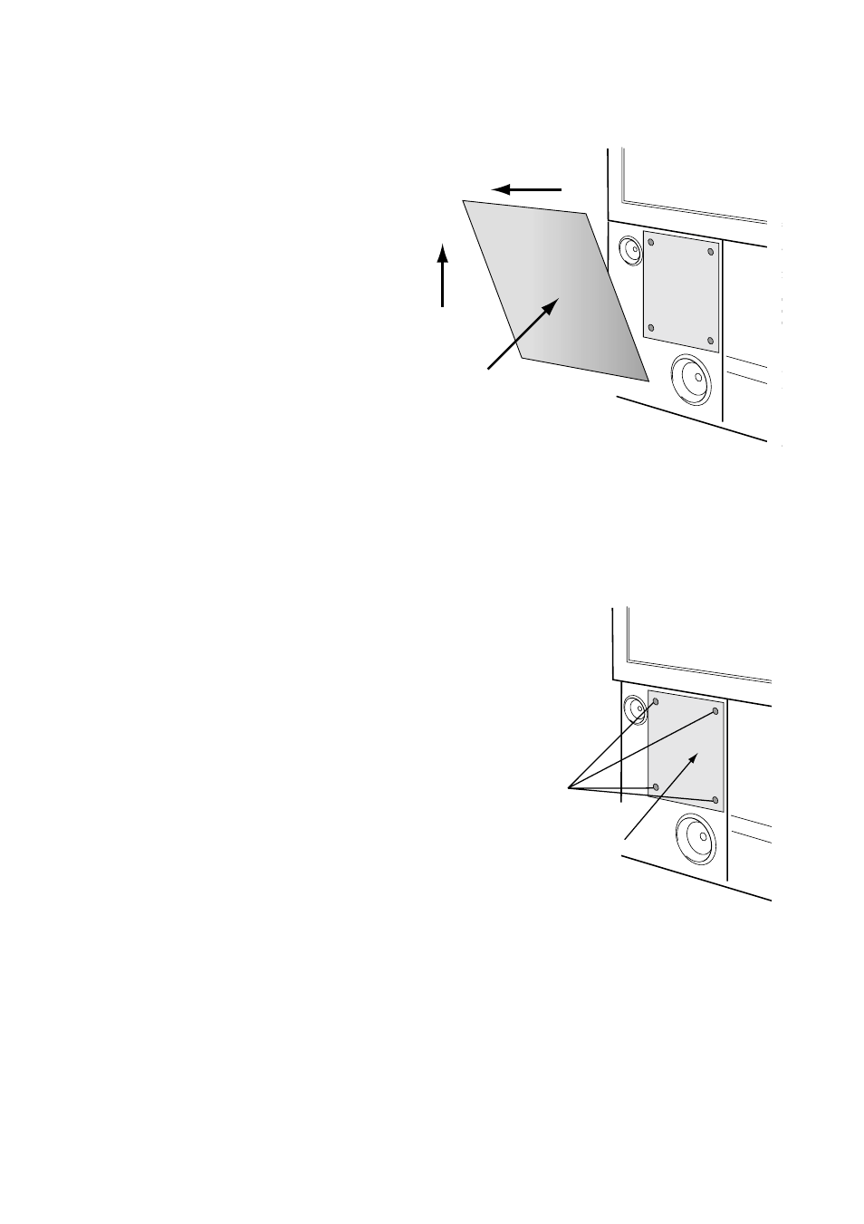 Remove the left speaker panel, Remove the filter cover, 3) remove the left speaker panel | 4) remove the filter cover | JVC PK-CL200U User Manual | Page 4 / 12