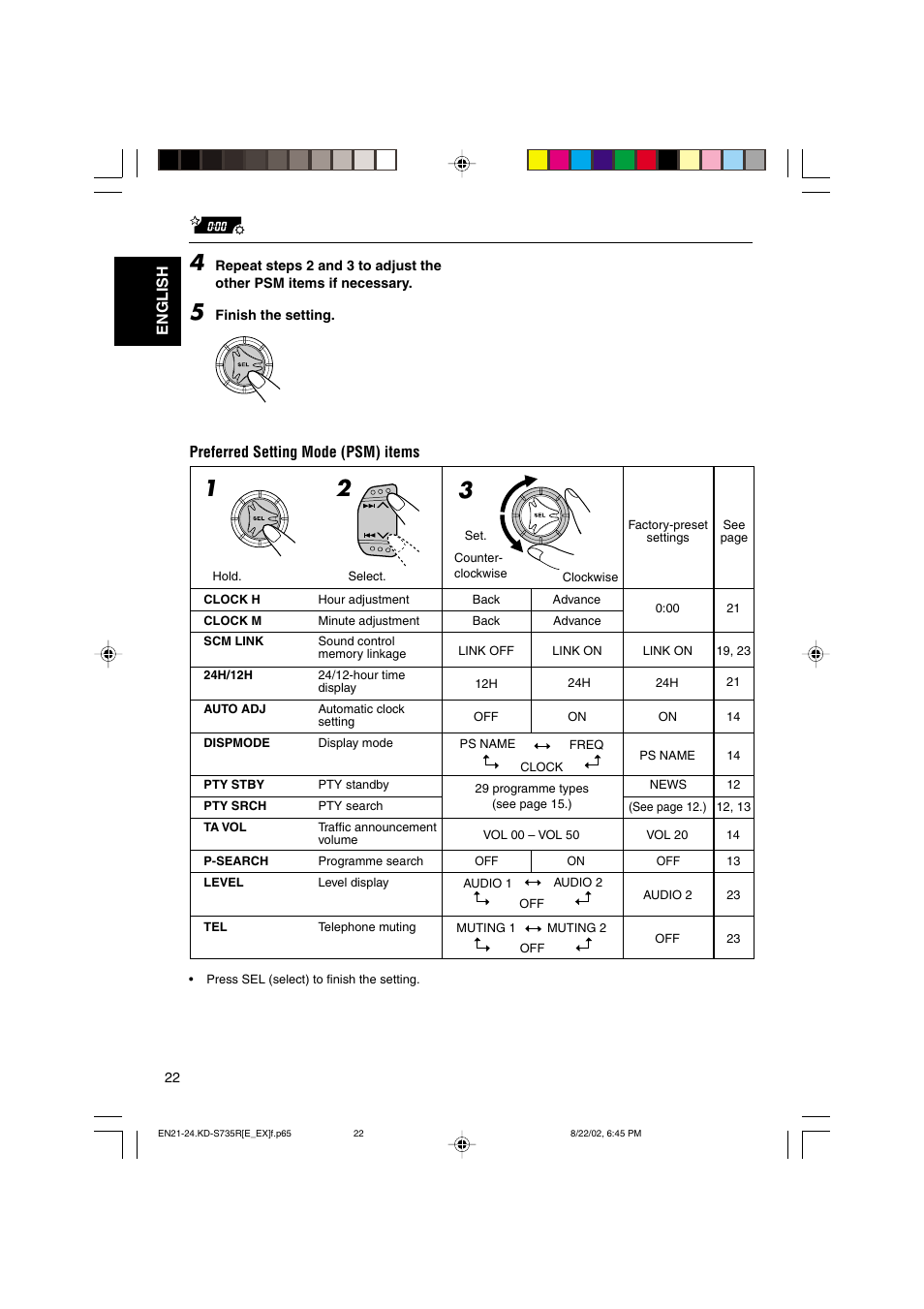 JVC KD-S735R User Manual | Page 22 / 32