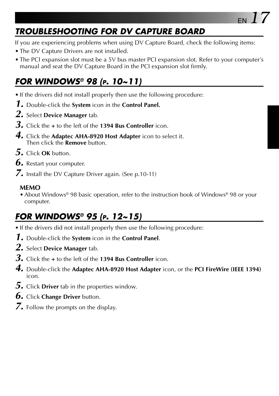 JVC VIDEO NAVIGATOR GV-DV1000 User Manual | Page 17 / 26