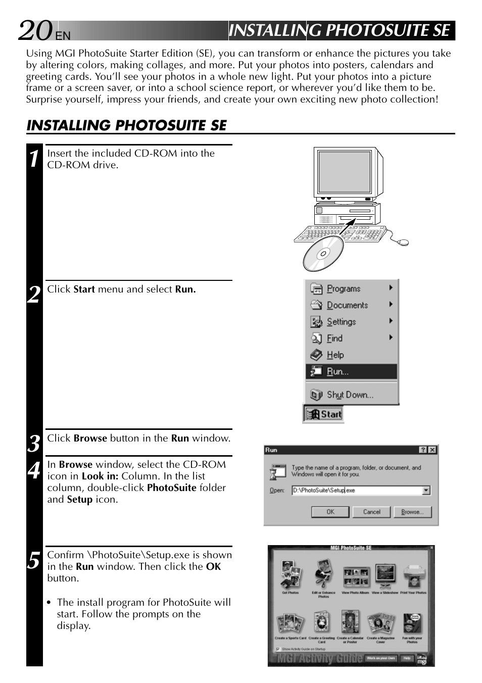 JVC VIDEO NAVIGATOR GV-DV1000 User Manual | Page 20 / 26