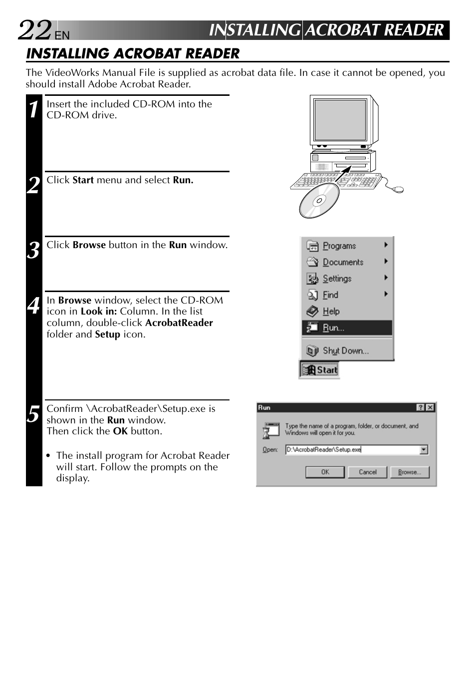 JVC VIDEO NAVIGATOR GV-DV1000 User Manual | Page 22 / 26