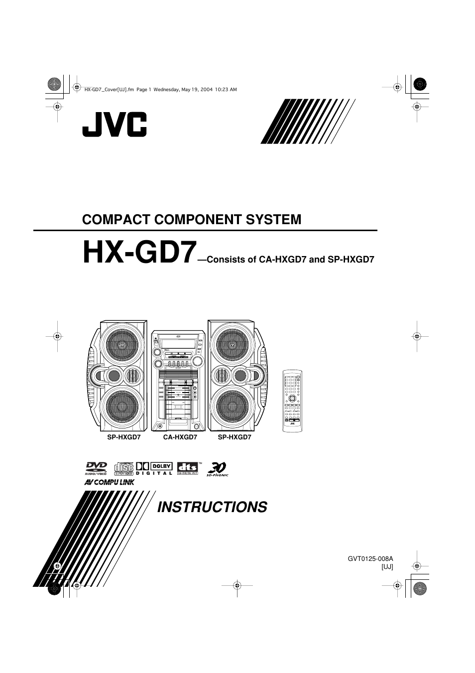 JVC HX-GD7 User Manual | 60 pages