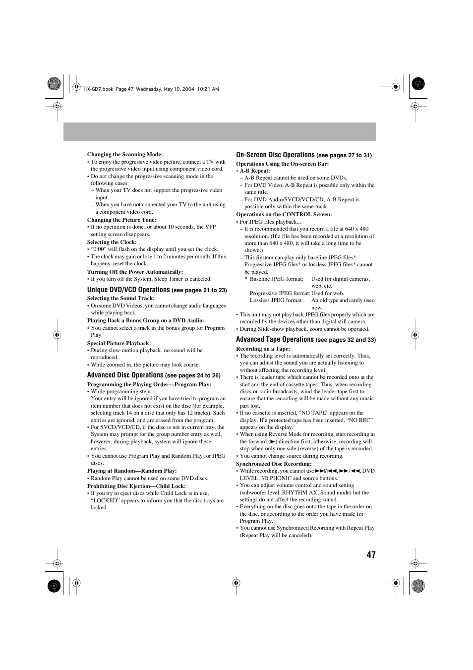 JVC HX-GD7 User Manual | Page 51 / 60