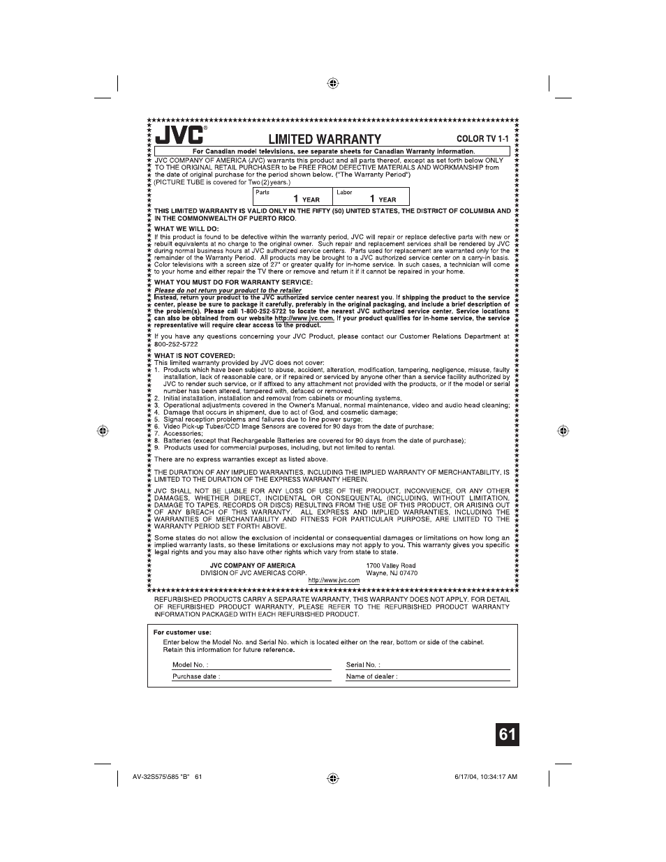 JVC LCT1638-001B-A User Manual | Page 61 / 64