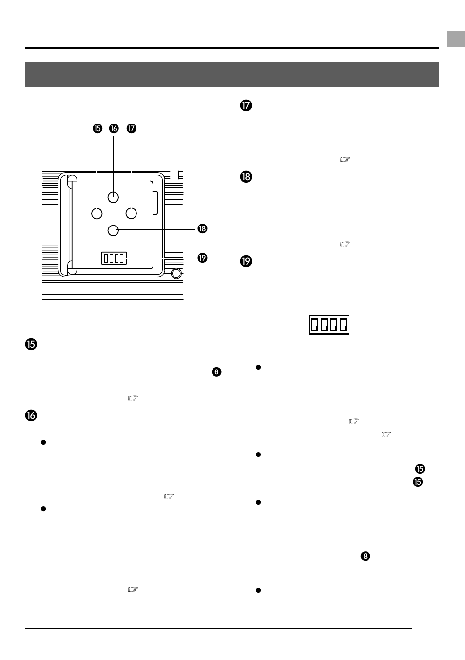 Part names and their functions (continued), ƺ[menu] button, ƻ[up/aw] auto white balance, up button | Ƽ[down] button, ƾfunction setting switch | JVC KY-F1030U User Manual | Page 15 / 148