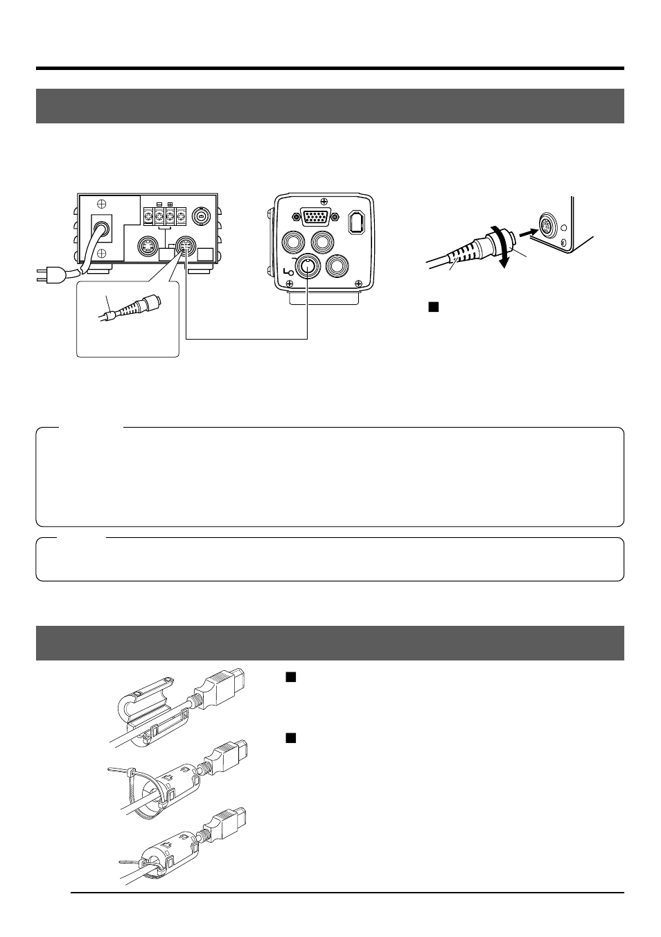 Connecting power, Connecting the ieee1394 cable, Before shooting (continued) | Plug ring | JVC KY-F1030U User Manual | Page 22 / 148