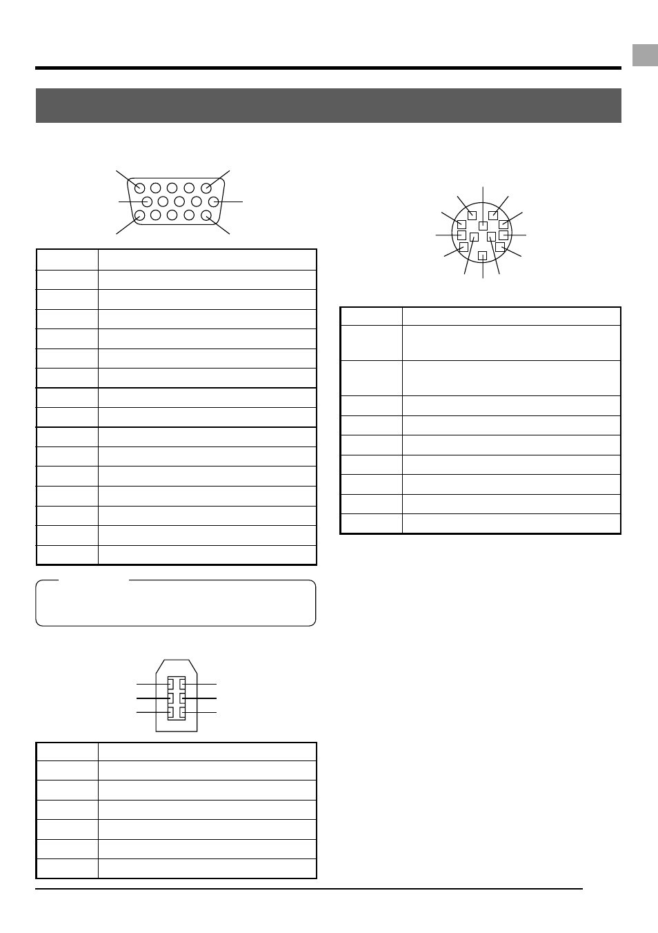 Analog outrut-anschluß (15-stiftige d-sub-buchse), Ieee1394 ausgangsanschluss | JVC KY-F1030U User Manual | Page 65 / 148