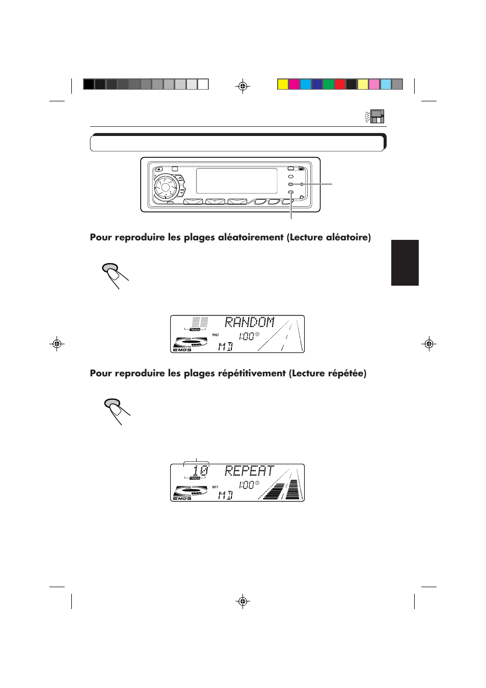 Sélection des modes de lecture de md | JVC KD-MX2800R User Manual | Page 125 / 202