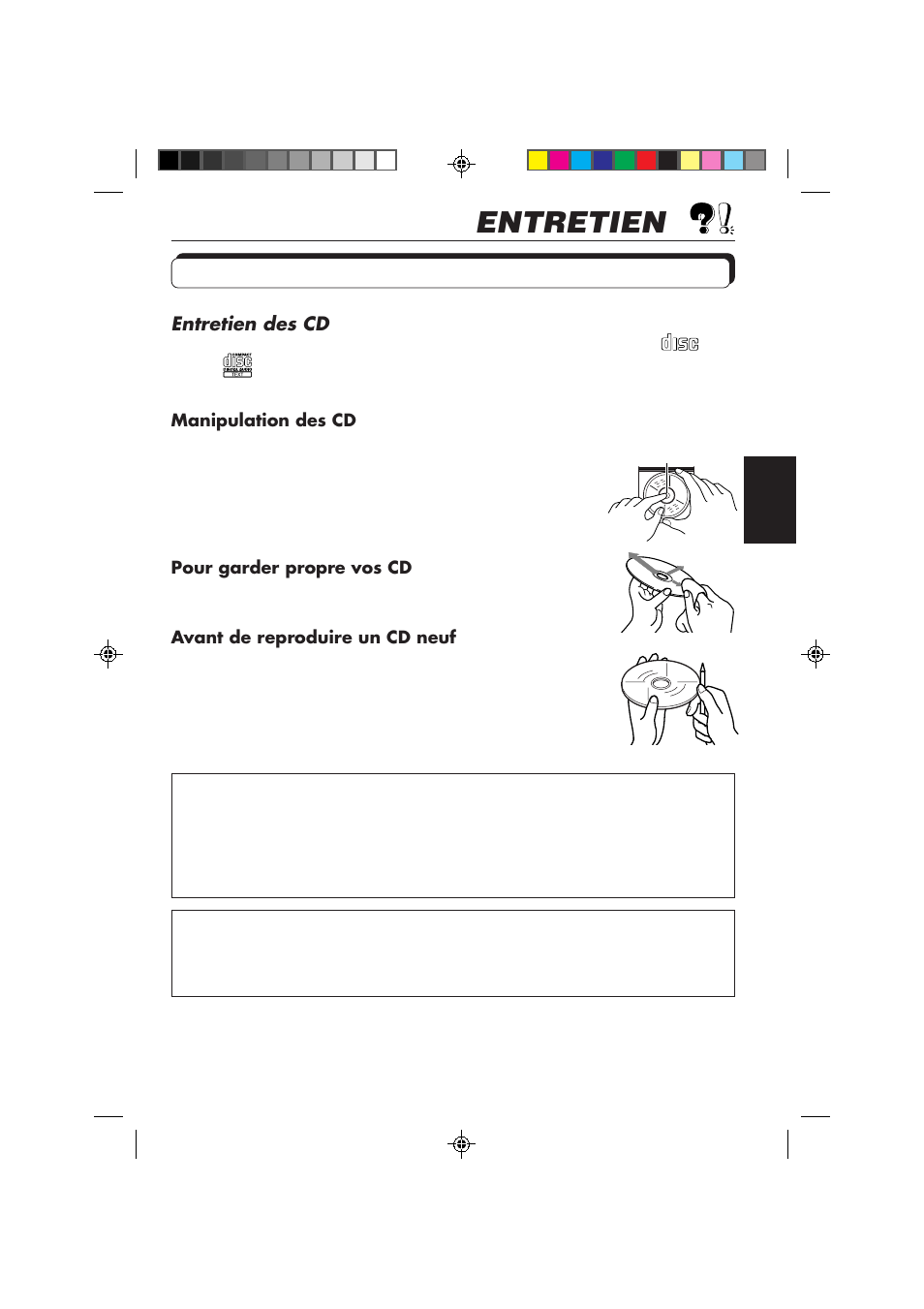 Entretien, Manipulation des disques, Entretien des cd | JVC KD-MX2800R User Manual | Page 147 / 202