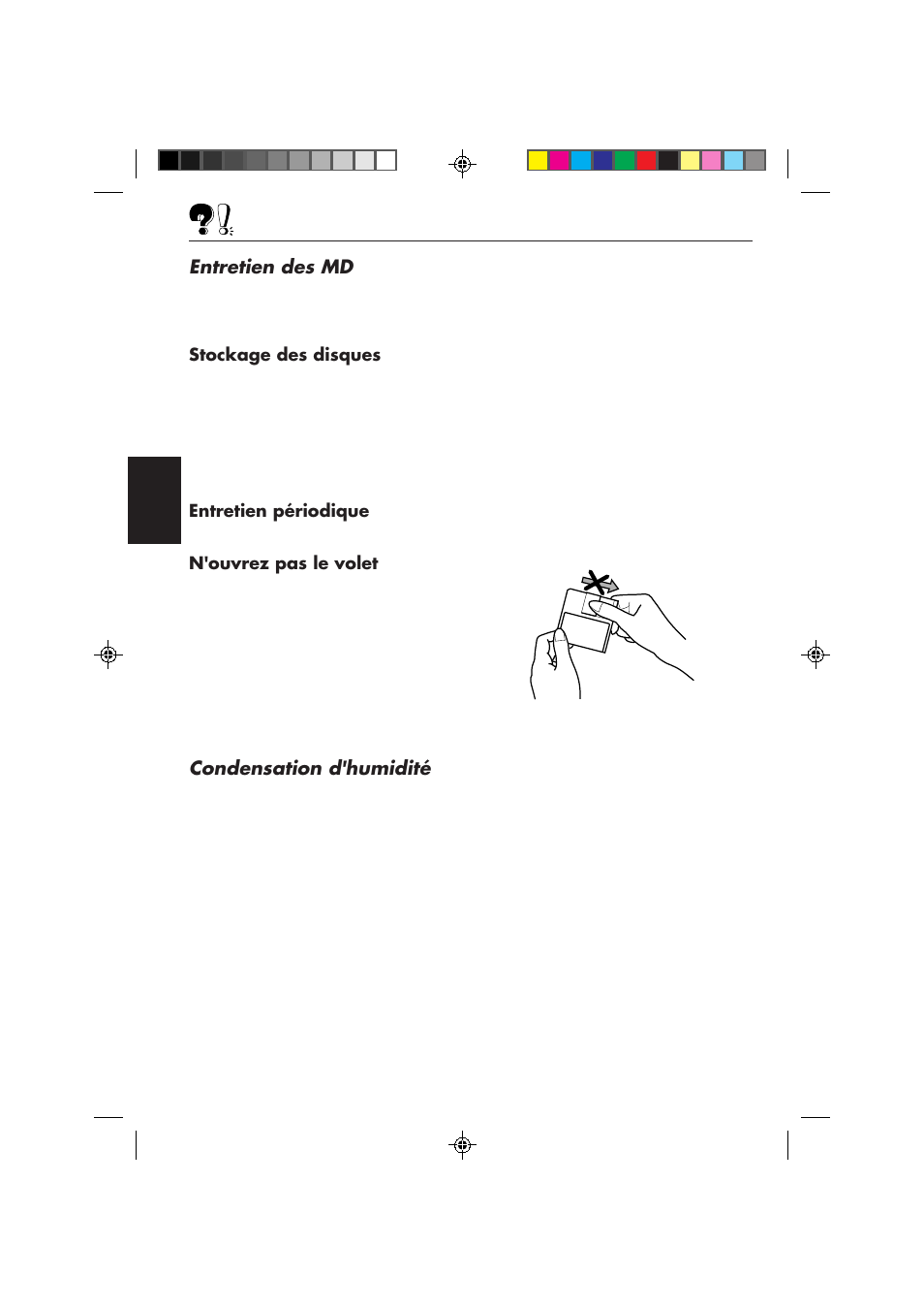 Entretien des md, Condensation d'humidité | JVC KD-MX2800R User Manual | Page 148 / 202