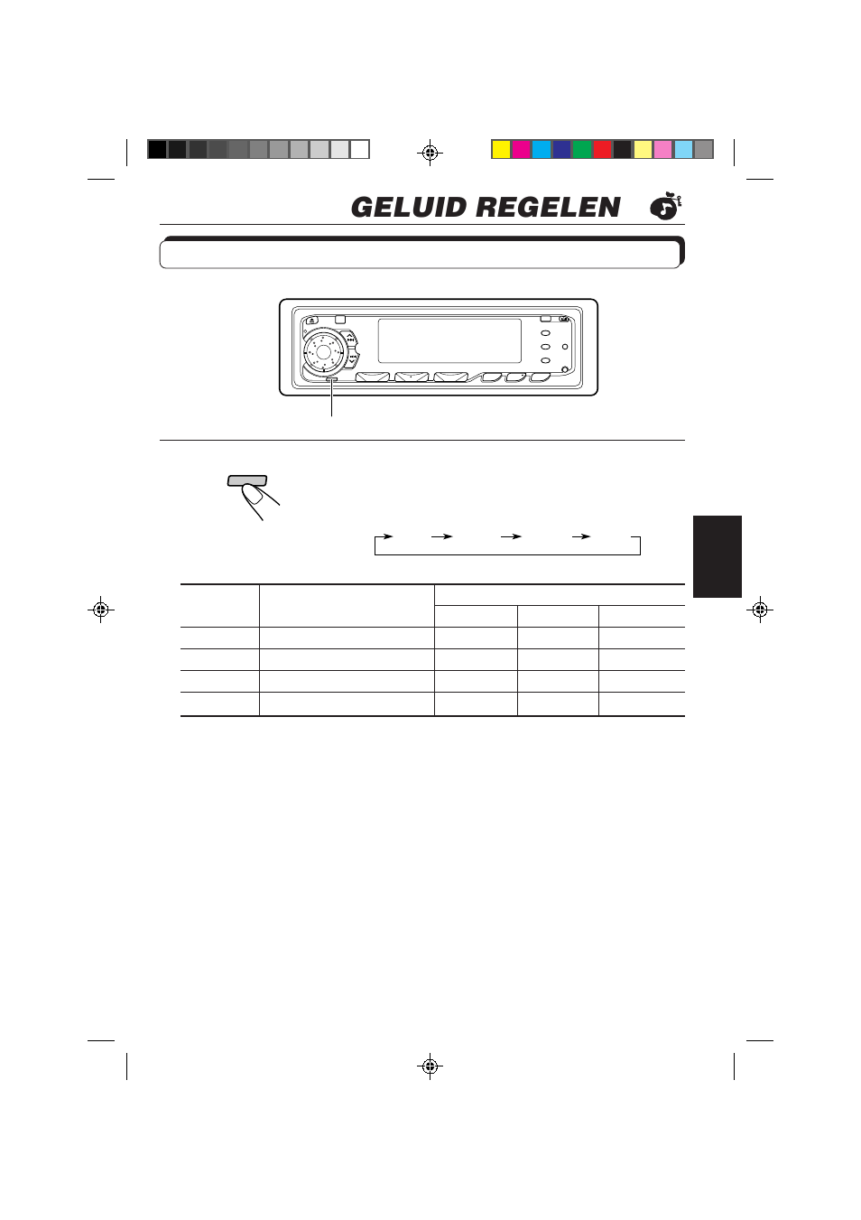 Geluid regelen, Vooraf ingestelde geluidsweergave selecteren, Selecteer de gewenste geluidsmodus | JVC KD-MX2800R User Manual | Page 177 / 202