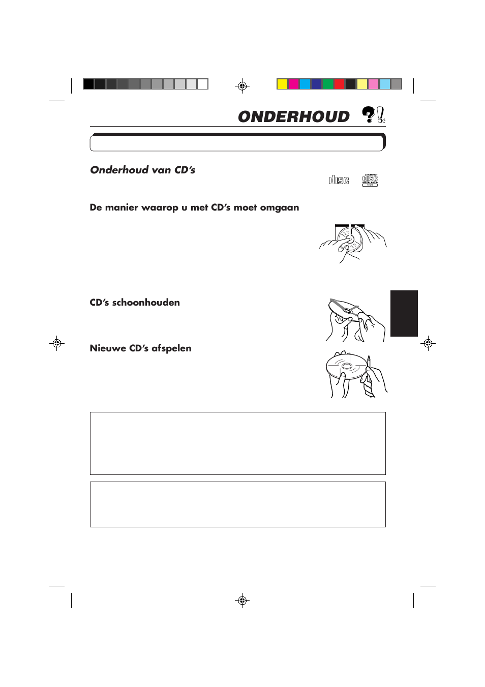 Onderhoud, Cd’s en md’s behandelen, Onderhoud van cd’s | JVC KD-MX2800R User Manual | Page 197 / 202