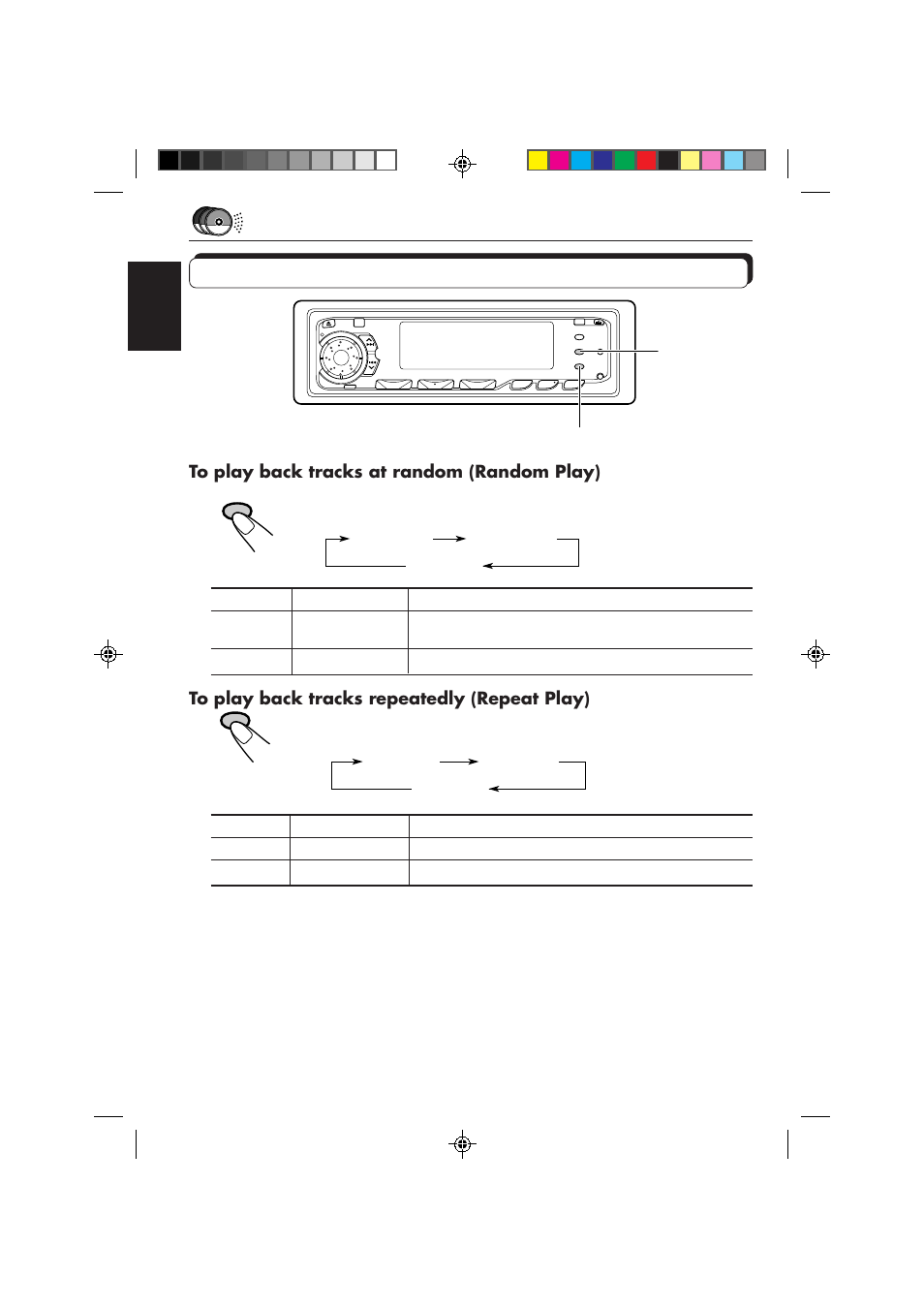 Selecting cd playback modes | JVC KD-MX2800R User Manual | Page 44 / 202