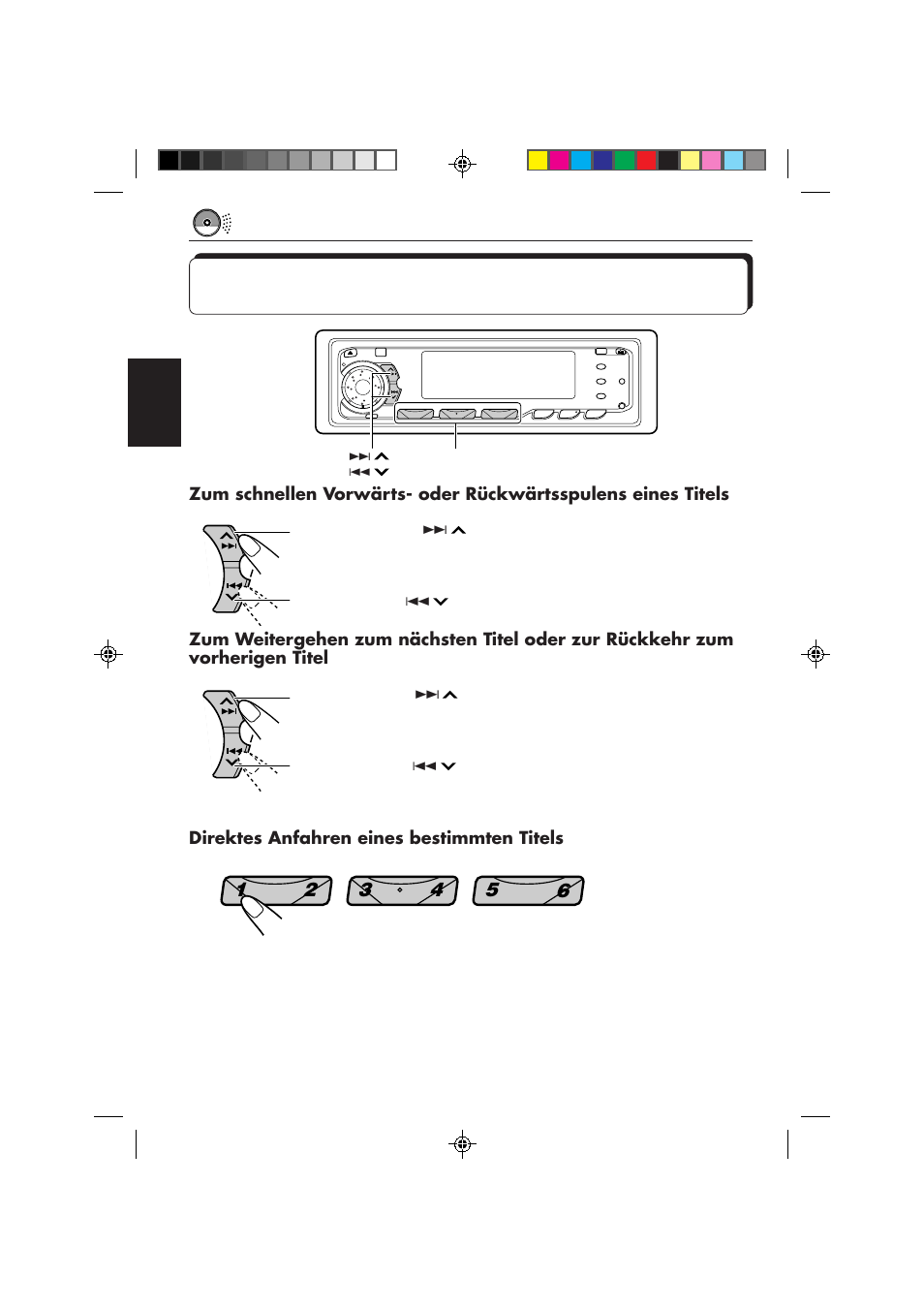 Direktes anfahren eines bestimmten titels | JVC KD-MX2800R User Manual | Page 70 / 202