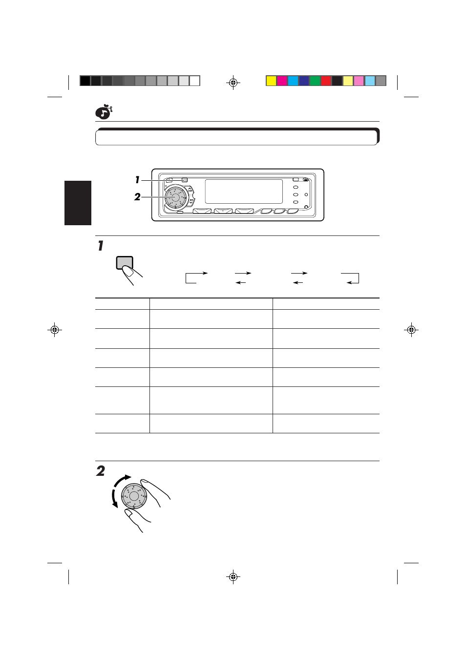 Klang-einstellschritte, Die einzustellende position wählen, Lautstärkekontur einstellen | JVC KD-MX2800R User Manual | Page 78 / 202