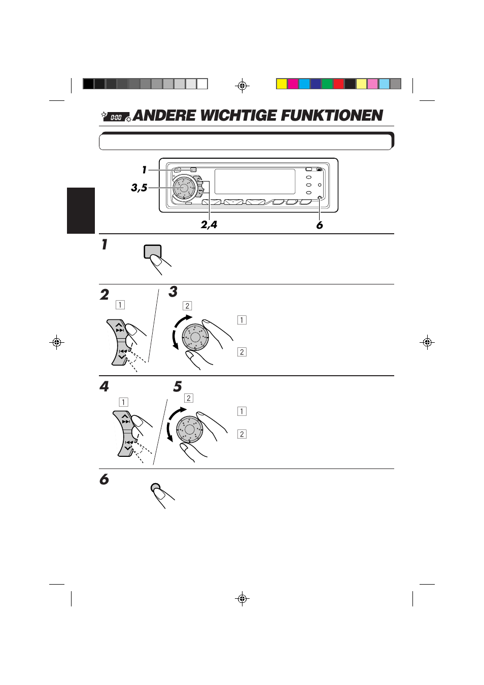 Andere wichtige funktionen, Stellen der uhr | JVC KD-MX2800R User Manual | Page 80 / 202