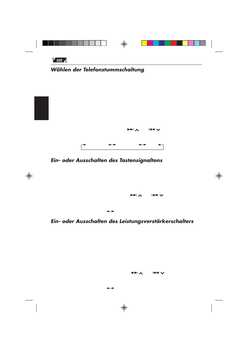 Wählen der telefonstummschaltung, Ein- oder ausschalten des tastensignaltons | JVC KD-MX2800R User Manual | Page 86 / 202