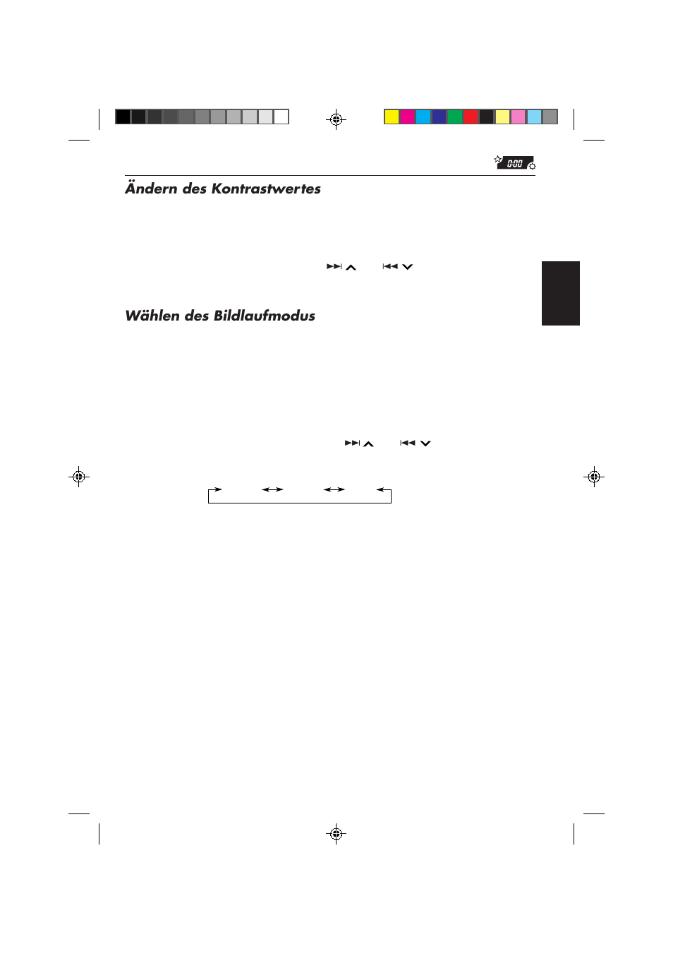 Ändern des kontrastwertes, Wählen des bildlaufmodus | JVC KD-MX2800R User Manual | Page 87 / 202