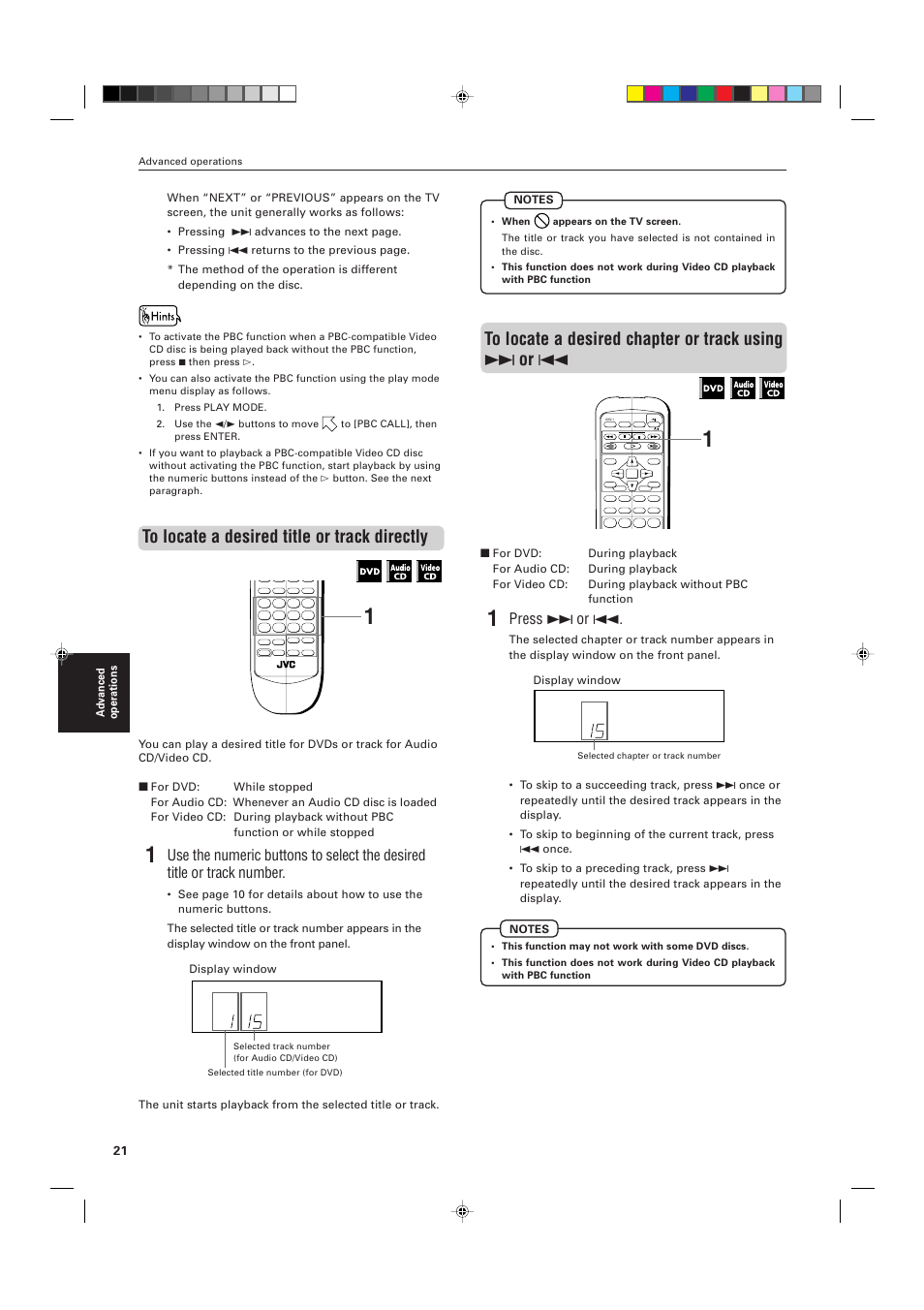 Press ¢ or 4 | JVC XV-M555BK User Manual | Page 24 / 48
