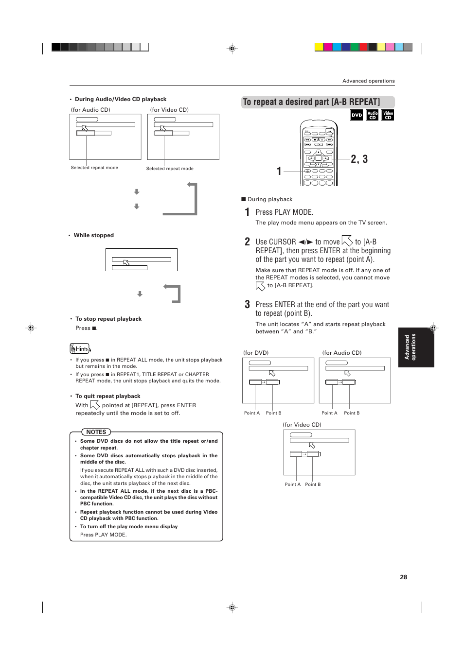 Press play mode | JVC XV-M555BK User Manual | Page 31 / 48