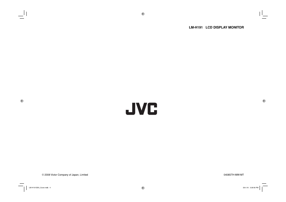 Lm-h191 lcd display monitor | JVC LM-H191 User Manual | Page 18 / 18