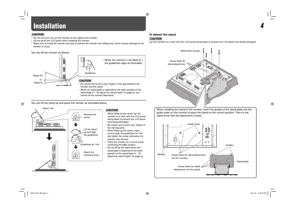 Installation | JVC LM-H191 User Manual | Page 5 / 18