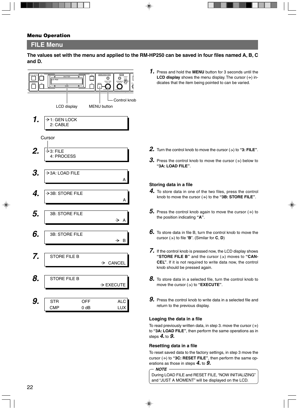 File menu | JVC RM-HP250DE User Manual | Page 32 / 44