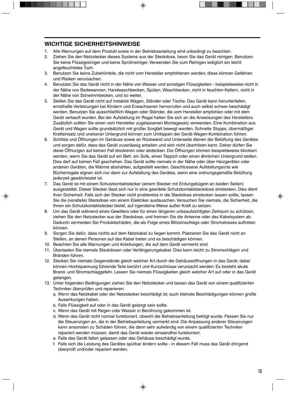 Wichtige sicherheitshinweise | JVC RM-HP250DE User Manual | Page 9 / 44