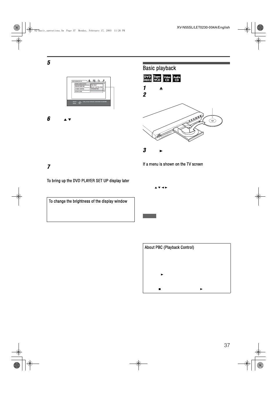 Basic playback 1, Basic operations, If a menu is shown on the tv screen | About pbc (playback control), Pr og re ss iv e | JVC LVT1002-001B User Manual | Page 42 / 75