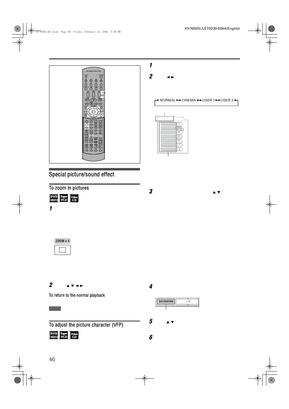 Special picture/sound effect, Advanced operations | JVC LVT1002-001B User Manual | Page 51 / 75