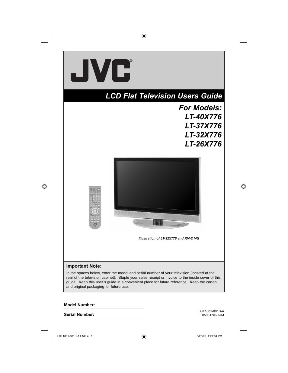 JVC 0505TNH-II-IM User Manual | 96 pages