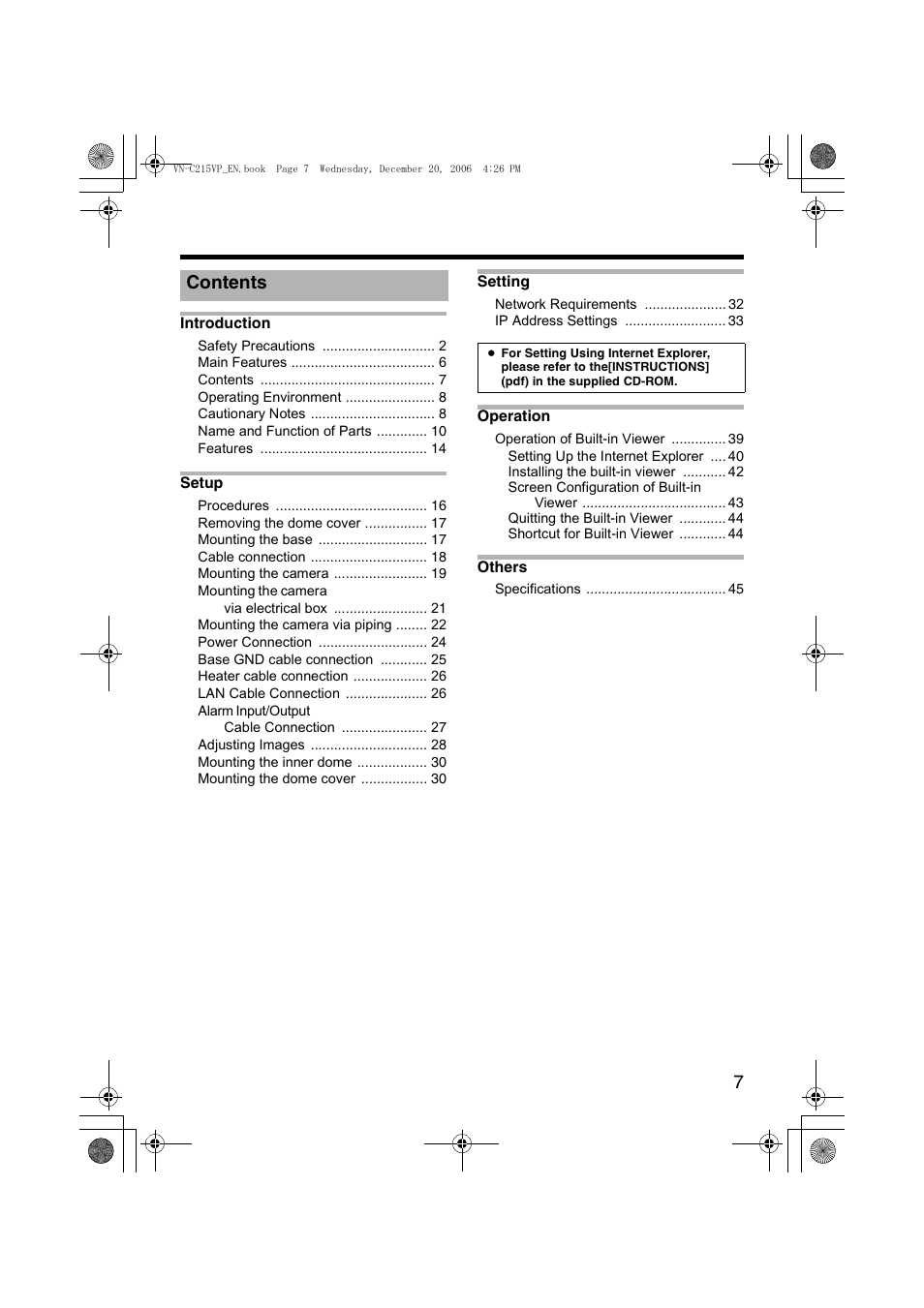 JVC VN-C215VP4U User Manual | Page 7 / 48