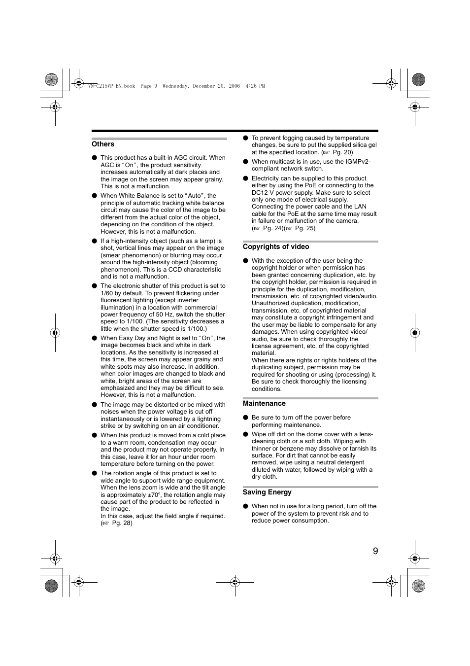 JVC VN-C215VP4U User Manual | Page 9 / 48