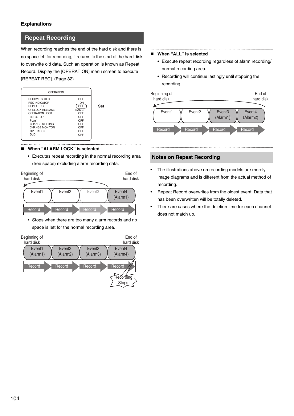 Repeat recording | JVC VR-509E User Manual | Page 104 / 128