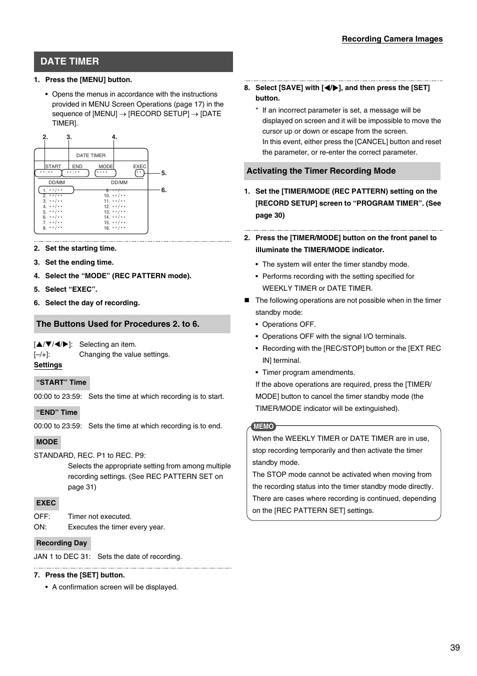 Date timer | JVC VR-509E User Manual | Page 39 / 128