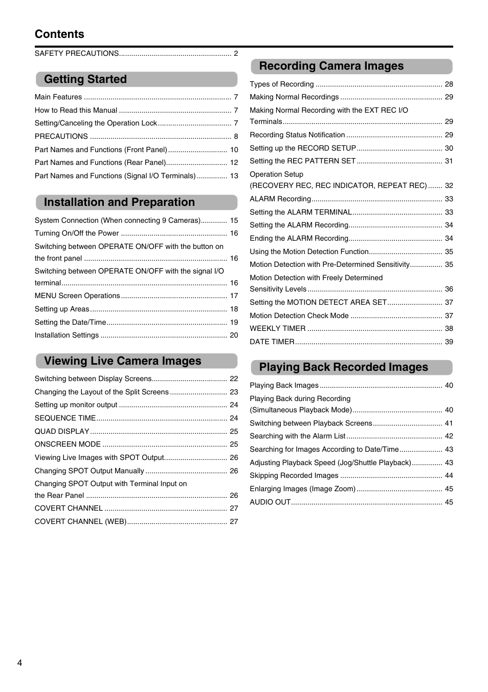 JVC VR-509E User Manual | Page 4 / 128