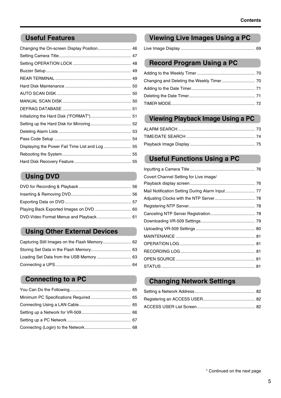 JVC VR-509E User Manual | Page 5 / 128