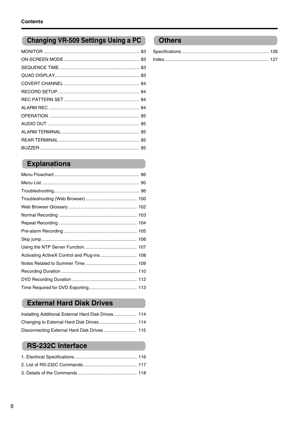 JVC VR-509E User Manual | Page 6 / 128