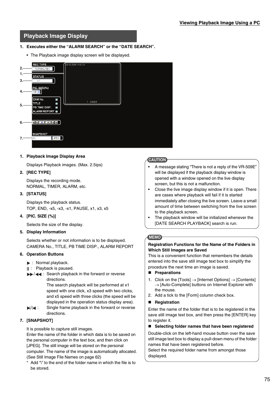 Playback image display | JVC VR-509E User Manual | Page 75 / 128