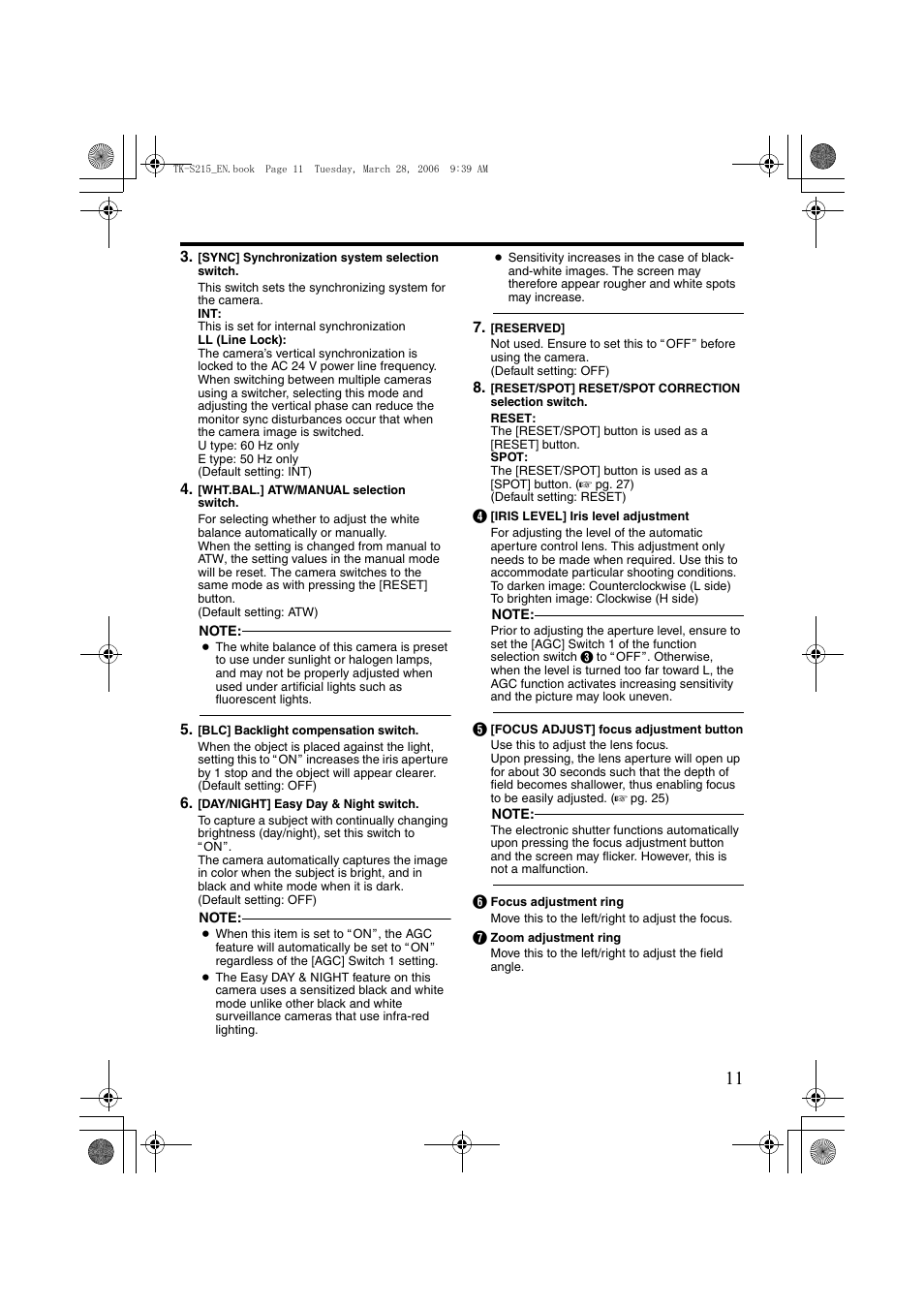 JVC TK-C210FW User Manual | Page 11 / 32