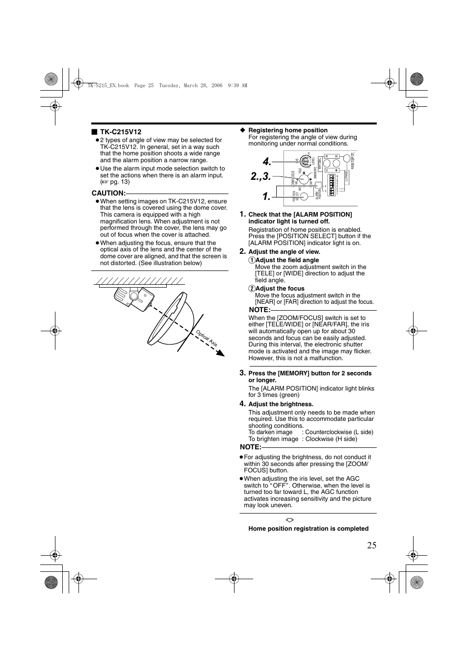 Sily adjusted, A pg. 25) | JVC TK-C210FW User Manual | Page 25 / 32