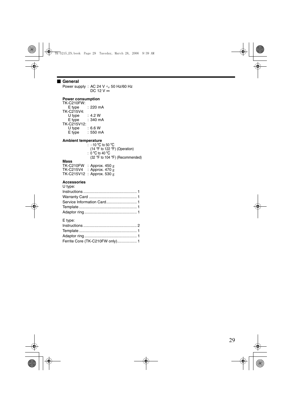 JVC TK-C210FW User Manual | Page 29 / 32