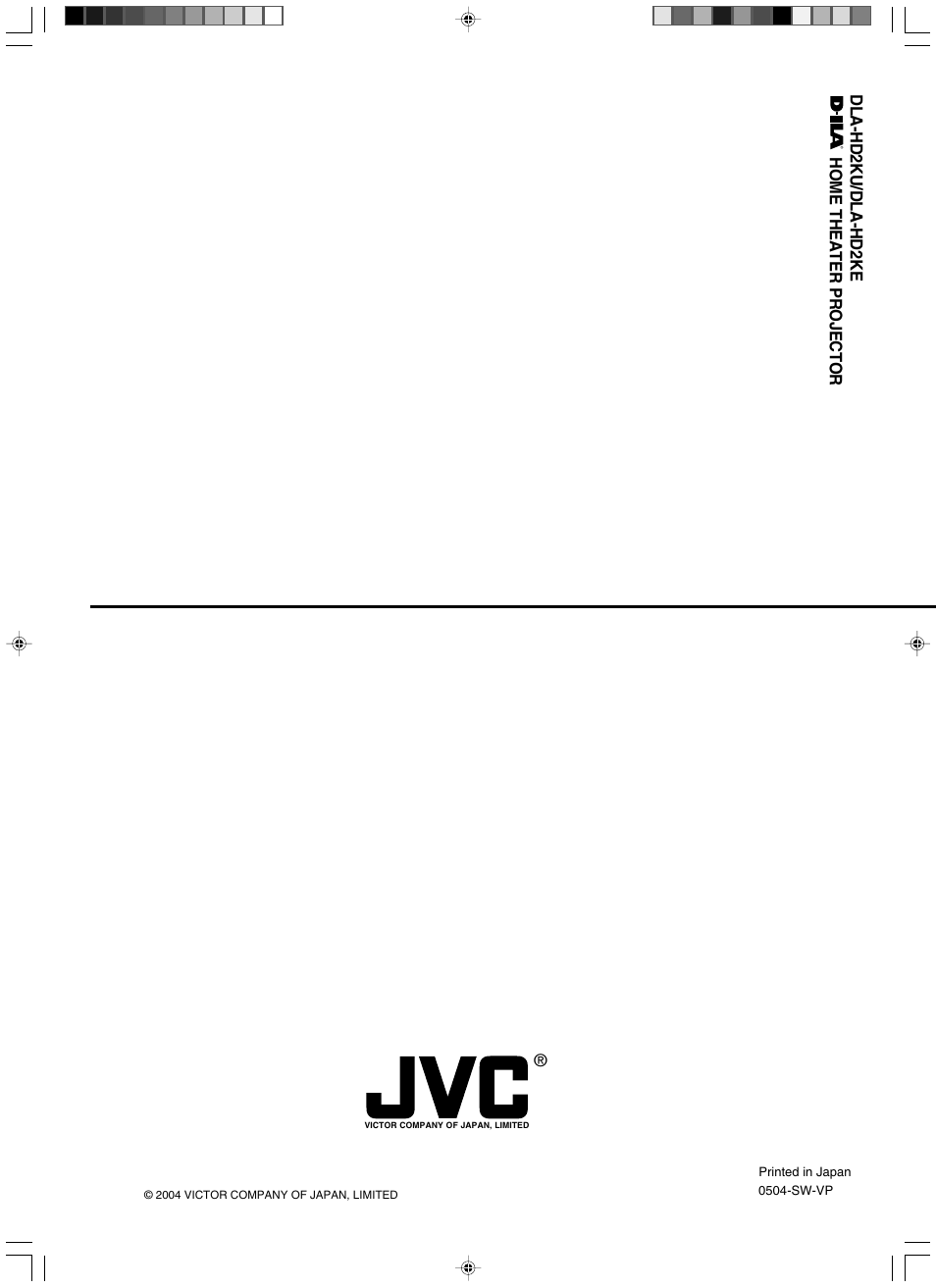 Dla-hd2ku/dla-hd2ke, Home theater projector | JVC DLA-HD2KE User Manual | Page 40 / 40