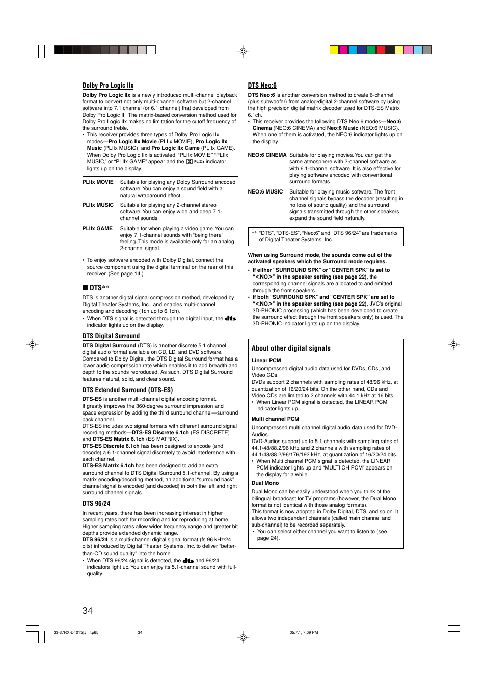 JVC RX-D401S User Manual | Page 36 / 52