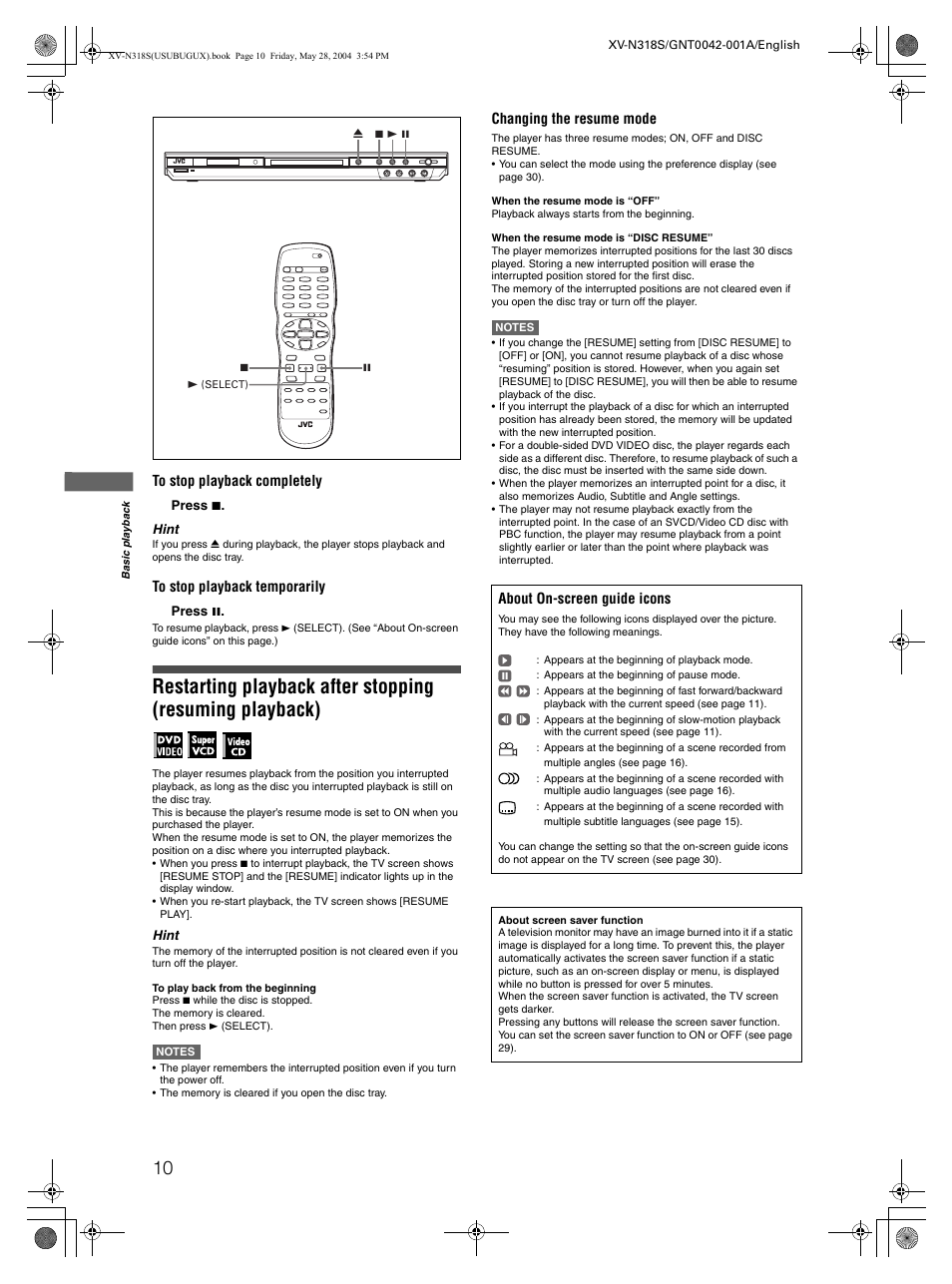 JVC XV-N318S User Manual | Page 12 / 40