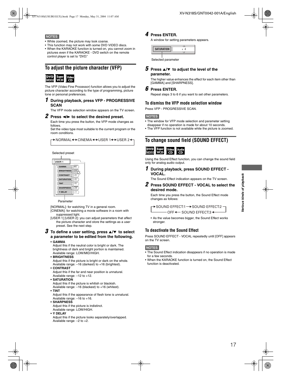 JVC XV-N318S User Manual | Page 19 / 40