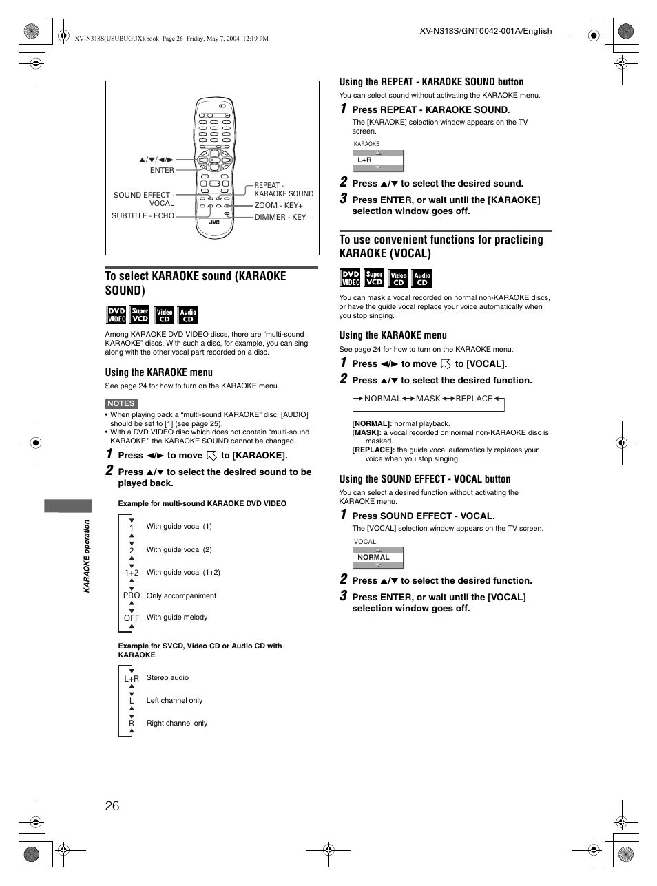JVC XV-N318S User Manual | Page 28 / 40