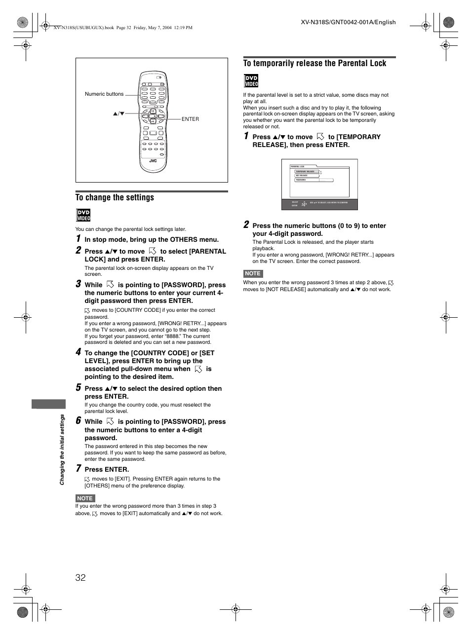 JVC XV-N318S User Manual | Page 34 / 40